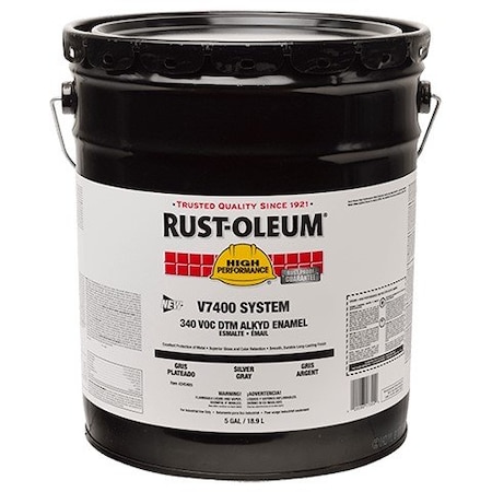 Rust-Oleum Paint, V7400, 5 gal, Green, Gloss, High Performance 245401